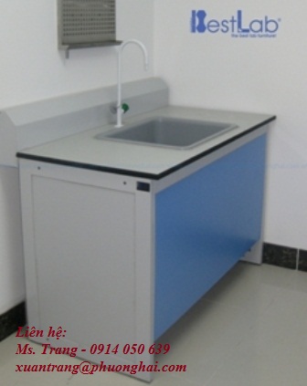 Bàn thí nghiệm có bồn rửa chịu hóa chất cho phòng thí nghiệm - Sink bench